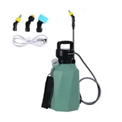 Opryskiwacze - Opryskiwacz akumulatorowy o pojemności 5 l, opryskiwacz elektryczny 3,7 V z uchwytem do ładowania, teleskopowa rura, 3 dysze zamgławiające - miniaturka - grafika 1