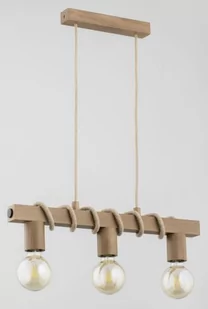 Kalipso Rustikal lampa wisząca 3-punktowa brązowa 62254 - Lampy sufitowe - miniaturka - grafika 1