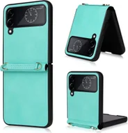 Etui i futerały do telefonów - Pokrowiec König Design kompatybilny z Samsung Galaxy Z Flip4 5G - Plastikowe, miękkie etui na telefon - Miętowa zieleń - miniaturka - grafika 1
