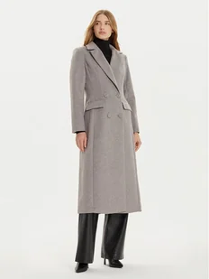 Fracomina Płaszcz wełniany FR24WC1002W72301 Szary Regular Fit - Płaszcze damskie - miniaturka - grafika 1