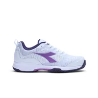 Tenis ziemny - Buty do tenisa damskie Diadora S.SHOT CLAY white/violet - miniaturka - grafika 1