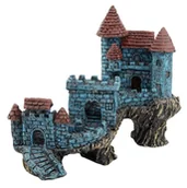 Dekoracje do akwarium - AQUA NATURA Dekoracja akwarystyczna twierdza na skale - niebieska - miniaturka - grafika 1