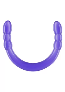 Sztuczne penisy - Toy Joy Basic double Digger dong Fioletowy 3006010212 - grafika 1