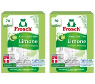 Środki do zmywarek - Frosch Classic limonkowe zestaw 2 x 70szt. - miniaturka - grafika 1