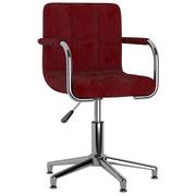 Fotele i krzesła biurowe - vidaXL Krzesło biurowe Obrotowe krzesło biurowe winna czerwień obite aksamitem 333338 - miniaturka - grafika 1