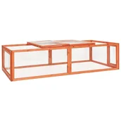 Akcesoria do hodowli zwierząt - shumee Klatka dla królika,183x90x46,5 cm drewno jodłowe - miniaturka - grafika 1