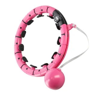 HULA HOP Z OBCIĄŻNIKIEM I LICZNIKIEM FH07 PINK HMS - Pozostały sprzęt i akcesoria do ćwiczeń - miniaturka - grafika 1