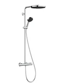 Zestawy prysznicowe - HANSGROHE 24237000 Pulsify S Puro Komplet prysznicowy 260 1jet EcoSmart z Ecostat Fine i główką prysznicową 3jet Chrom - miniaturka - grafika 1