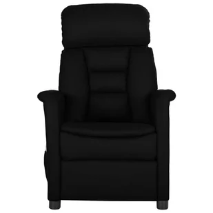 vidaXL Rozkładany fotel masujący czarny sztuczna skóra 329678 - Fotele - miniaturka - grafika 1