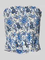 Koszulki i topy damskie - Top krótki o kroju slim fit z czystej bawełny model ‘KATIE’ - miniaturka - grafika 1