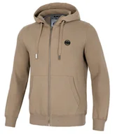 Bluzy męskie - Bluza PIT BULL SMALL LOGO beżowa (pale sand) rozpinana-XL - miniaturka - grafika 1