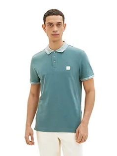 Koszulki męskie - TOM TAILOR Męska koszulka polo 1035628, 30105-głęboka zieleń, XXL, 30105 - Deep Bluish Green, XXL - grafika 1