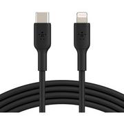 Kable USB - Belkin Kabel Pvc Usb-c to Lightning 1m Black - miniaturka - grafika 1