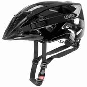 Kaski rowerowe - UVEX Active Black Shiny 52 57 cm - miniaturka - grafika 1