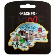Magnesy - PAN DRAGON Magnes I love Poland Kraków ILP-MAG-A-KRA-24 - miniaturka - grafika 1