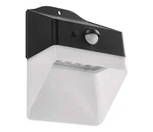 Lampy ogrodowe - LED Kinkiet solarny z czujnikiem LUMI LED/3,7W IP65 czarny - miniaturka - grafika 1