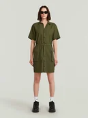 Sukienki - G-Star Sukienka w kolorze khaki - miniaturka - grafika 1