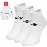 Skarpetki męskie - Skarpety sportowe PUMA BASIC QUARTER bawełniane ZAKOSTKI - białe r 35-38 - miniaturka - grafika 1
