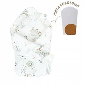 Rożki i beciki - Bonjour Cherie Rożek bambusowy z usztywnieniem 74x74 Gąski - miniaturka - grafika 1