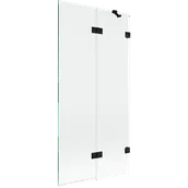 Parawany nawannowe - Mexen Lunar parawan nawannowy 2-skrzydłowy prawy 90 x 150 cm, transparent, czarny - 897-090-100-70-00-P - miniaturka - grafika 1