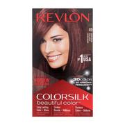 Farby do włosów i szampony koloryzujące - Revlon Colorsilk Beautiful Color farba do włosów Farba do włosów 59,1 ml + aktywator 59,1 ml+ odżywka 11,8 ml + rękawiczki dla kobiet 49 Auburn Brown - miniaturka - grafika 1