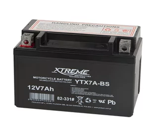 Akumulator motocyklowy Xtreme 12V 7Ah do motocykli skuterów - Części motocyklowe Akumulator motocyklowy Xtreme 12V 7Ah do motocykli skuterów - Części motocyklowe - miniaturka - grafika 1