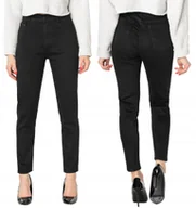 Spodnie damskie - Duże Czarne Jeansy Rurki Spodnie Damskie 2143 W 39 - miniaturka - grafika 1