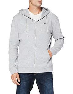 Lee Męska bluza z kapturem Basic Zip Through, Grey Mele., 3XL - Bluzy męskie - miniaturka - grafika 1