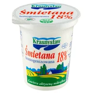 Śmietana - Krasnystaw Śmietana 18 % homogenizowana 300 g - miniaturka - grafika 1