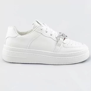 Sportowe buty z łańcuchem damskie białe (b-545) - Mix Feel - Buty sportowe damskie - miniaturka - grafika 1