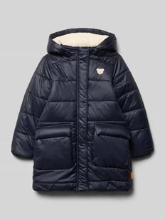 Pikowana kurtka o kroju regular fit z wyhaftowanym logo - Kurtki i płaszcze dla dziewczynek - miniaturka - grafika 1