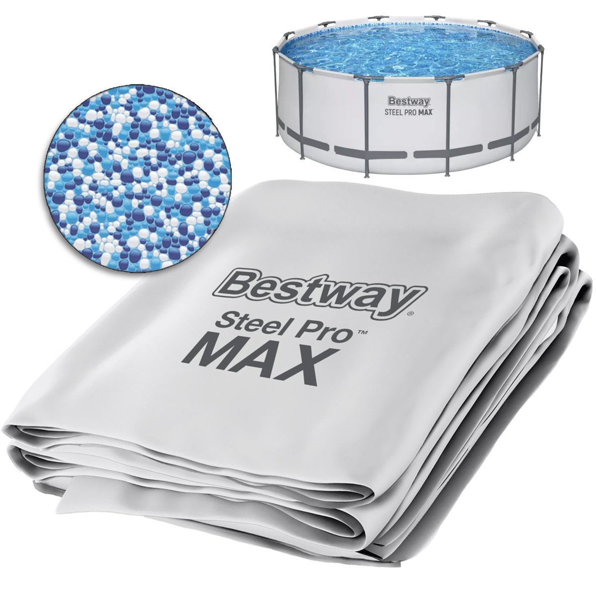 Bestway niecka basenowa materiał poszycie do basenu  steel pro max 366x122cm