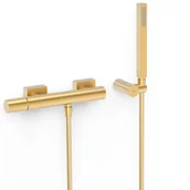 Baterie wannowe i prysznicowe - Bateria prysznicowa natynkowa Tres Project złoty mat 21116701OM - miniaturka - grafika 1