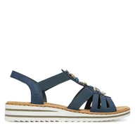 Sandały damskie - Sandały Rieker V0649-14 Granatowy - miniaturka - grafika 1
