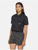 Koszule damskie - camicie donna dickies work shirt cropped dk0a4ysx blk black - miniaturka - grafika 1