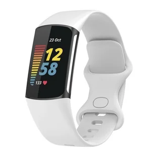 opaska pasek bransoleta SMOOTHBAND Fitbit Charge 5 / 6 biała rozmiar S - Akcesoria do smartwatchy - miniaturka - grafika 1