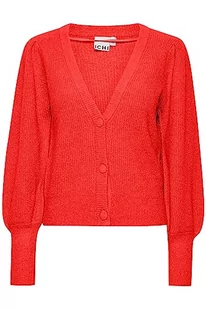 ICHI Damska kurtka z dzianiny IHDUSTY CA4, 171664/Poppy Red, S, 171664 / Poppy Red, S - Kurtki damskie - miniaturka - grafika 1