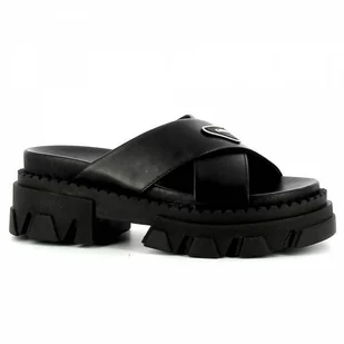 Czarne klapki na platformie CARINII - Carinii - Klapki i japonki damskie - miniaturka - grafika 1