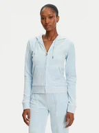 Bluzy damskie - Juicy Couture Bluza Robertson JCAP176 Błękitny Slim Fit - miniaturka - grafika 1