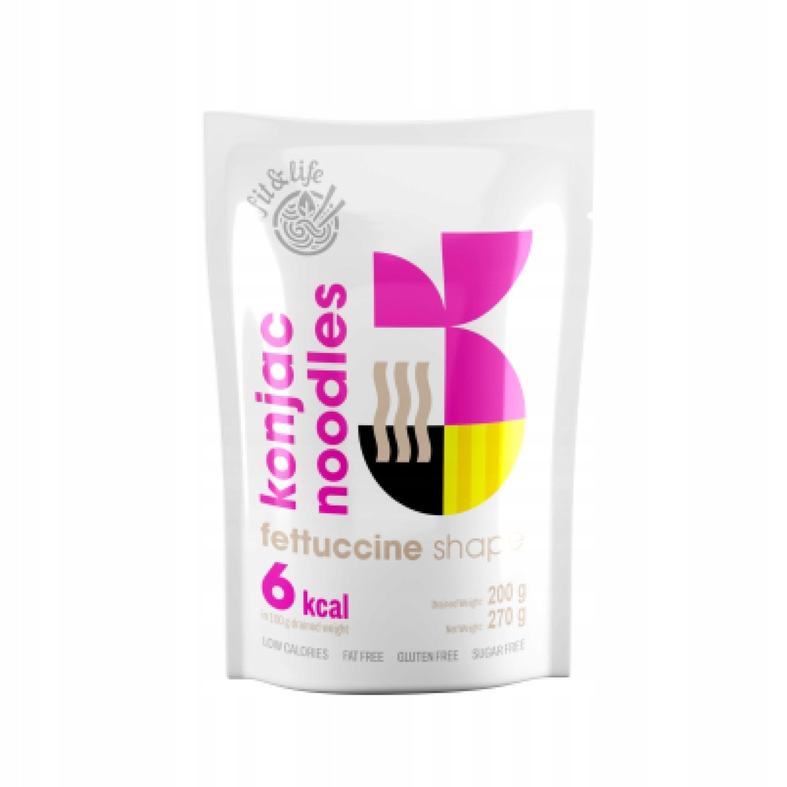 Makaron Konjac, fettuccine 250g bez glutenu - Fit&Life