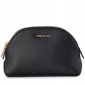 Kosmetyczki, organizery i kuferki - Kosmetyczka damska podróżna skórzana ekoskóra saszetka na kosmetyki mała ZAGATTO ZG1023 - miniaturka - grafika 1