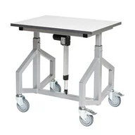 Wózki magazynowe - Wózek półkowy elektryczny ESD, 800x600x24 mm, beżowy - miniaturka - grafika 1
