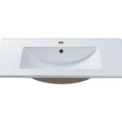 Umywalki - Prostokątna biała umywalka ceramiczna - 81 x 46,5 cm - MOTIAC - miniaturka - grafika 1