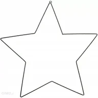 Ozdoby bożonarodzeniowe - Gwiazda Dekoracyjne Metalowa Gwiazdka Stroik Obręcz Łapacz Snów Makrama 30C - miniaturka - grafika 1