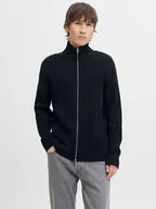 Swetry męskie - Jack & Jones Kardigan w kolorze czarnym - miniaturka - grafika 1