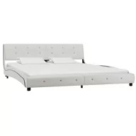Łóżka - vidaXL Rama łóżka, biała, sztuczna skóra, 180 x 200 cm - miniaturka - grafika 1