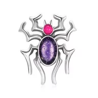 Wisiorki - Zawieszka SREBRO 925 Charms koralik do PANDORA Fioletowy Pająk - miniaturka - grafika 1