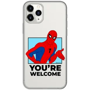 ERT GROUP etui na telefon Iphone 11 PRO, case oryginalny i oficjalnie licencjonowany przez Marvel, wzór Spider Man 030, optymalnie dopasowane, plecki z TPU częściowo przeźroczyste - Etui i futerały do telefonów - miniaturka - grafika 1