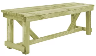 Drewniana ławka ogrodowa ELIOR Beten, zielona, 38x45x140 cm - Ławki ogrodowe - miniaturka - grafika 1