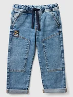 Spodenki dla niemowląt - Benetton Dżinsy w kolorze niebieskim - miniaturka - grafika 1